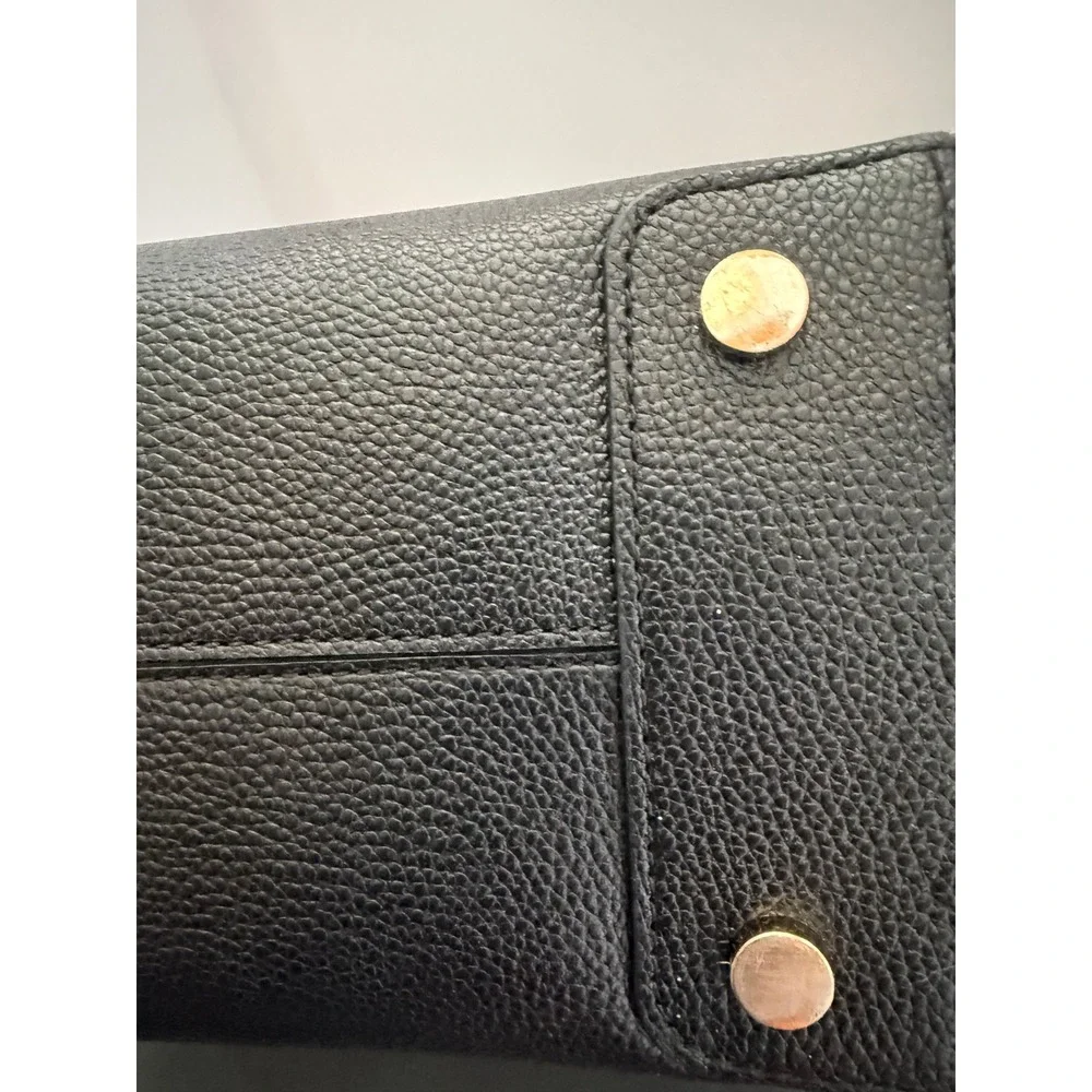 Michael Kors Mercer Tote Accordion Design Black with Gold Hardware Crossbody - Picture 12 of 15